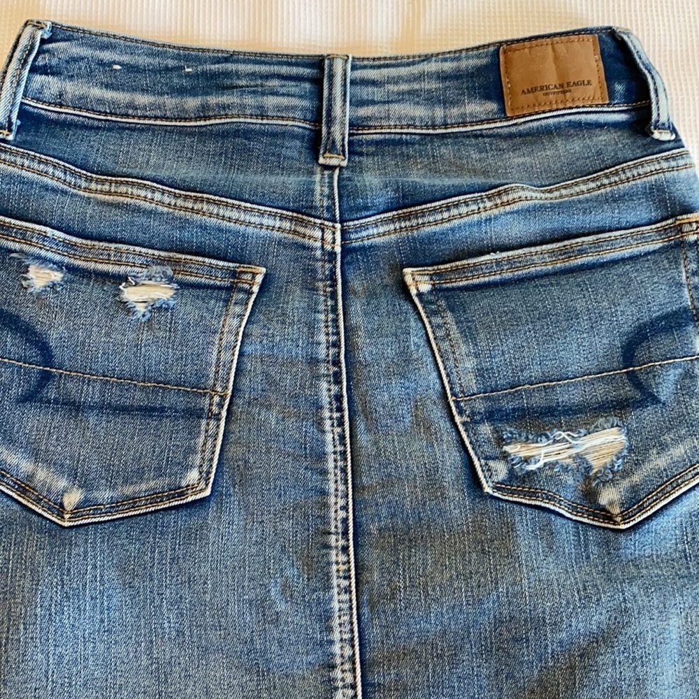 American Eagle next level stretch X jeans skirt 2 - Picture 11 of 12